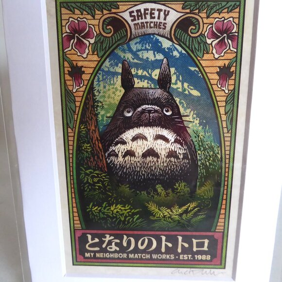 NEW MY NEIGHBOR TOTORO STUDIO GHIBLI ART PRINT BY CHET PHILLIPS (SIGNED) - Picture 2 of 8
